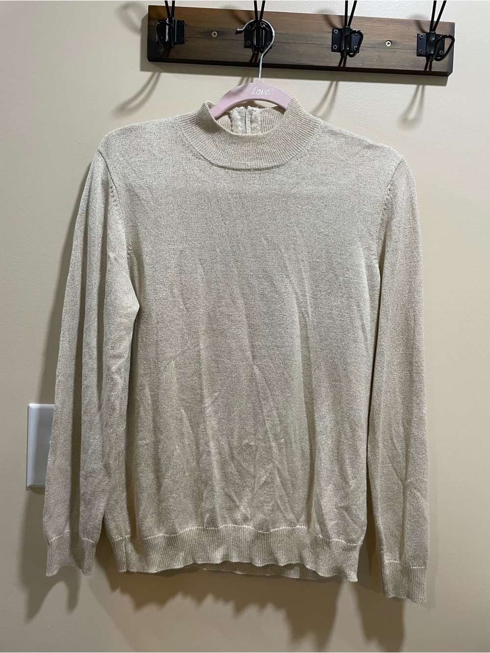 Women's Cream Turtleneck Sweater